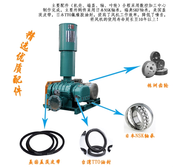 曝氣羅茨風機產(chǎn)品分解圖